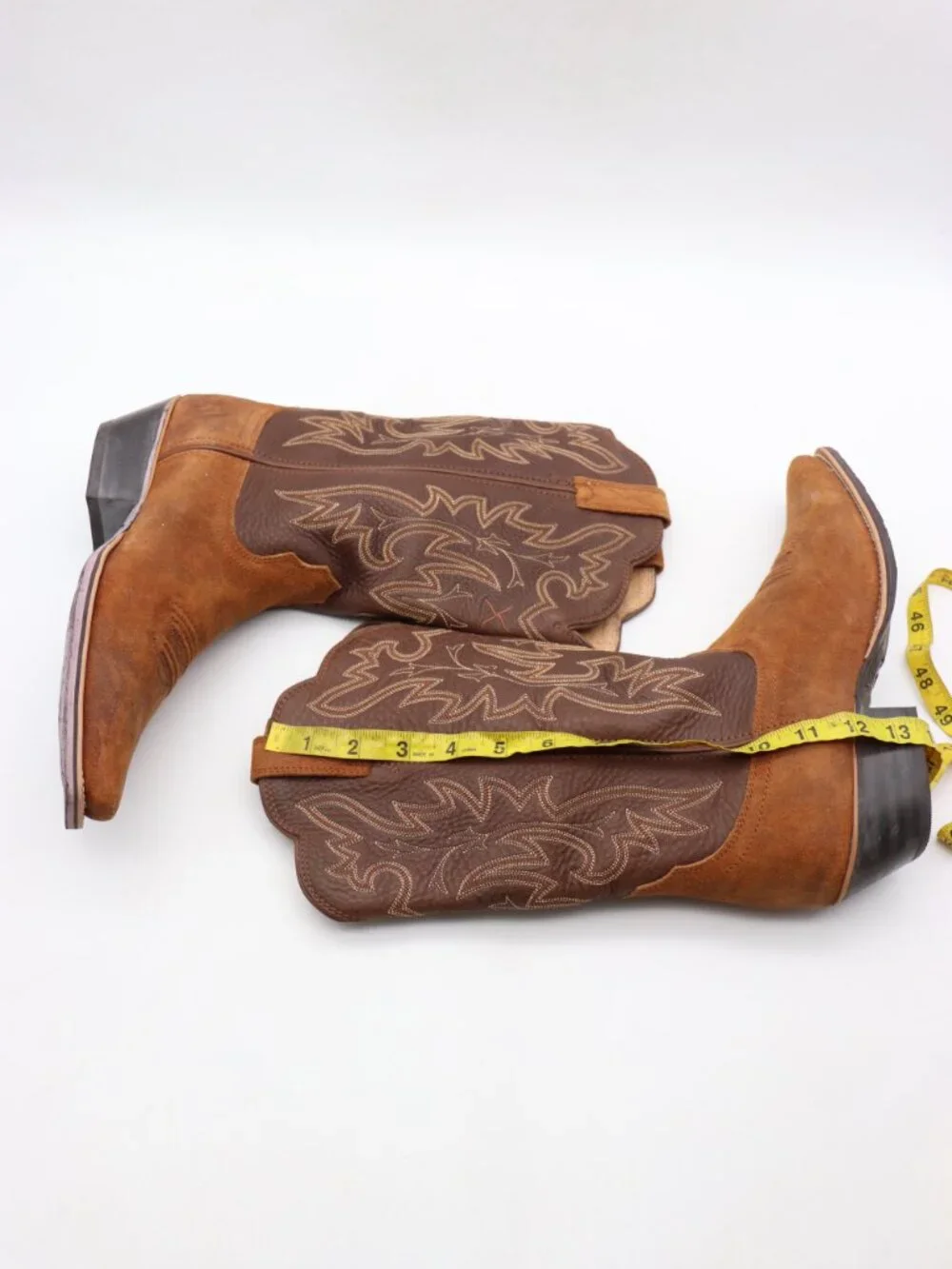 Twisted X Brown Suede Leather Western Boots Women's Size 8.5 B Cowgirl Pull On - Picture 6 of 9